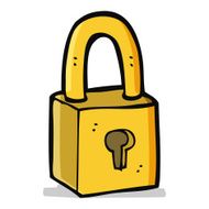 Cartoon Padlock N25