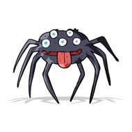 cartoon gross halloween spider N6