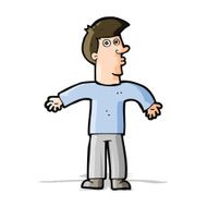Cartoon Man Shrugging Shoulders N42