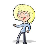cartoon woman laughing and pointing N4
