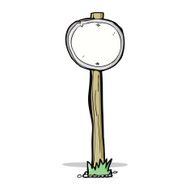 cartoon road sign N15