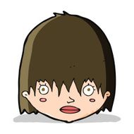 cartoon staring woman N17