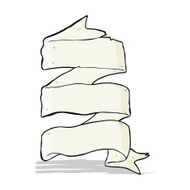 cartoon three layer scroll banner N4