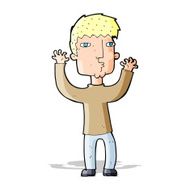 Cartoon Anxious Man N10