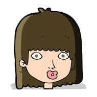 cartoon surprised woman N99