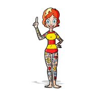 cartoon woman covered in tattoos N4