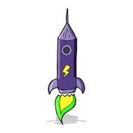 Cartoon Space Rocket N34