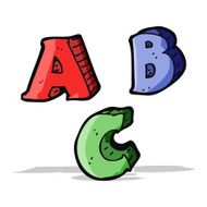 cartoon ABC letters N9