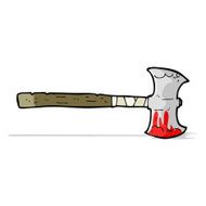 cartoon double sided axe N8
