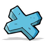 cartoon negative cross symbol N5