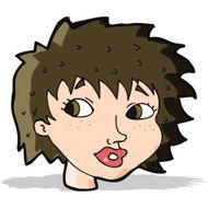 cartoon surprised woman N100