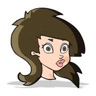 cartoon pretty surprised woman N4