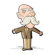 cartoon angry old man N70