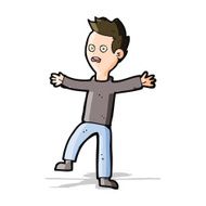 cartoon startled boy N19