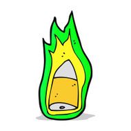 cartoon flaming bullet N8