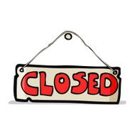 cartoon closed shop sign N4
