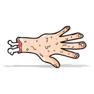gross severed hand cartoon N4