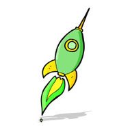 Cartoon Space Rocket N35