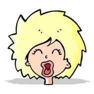 Cartoon Woman Screaming N9
