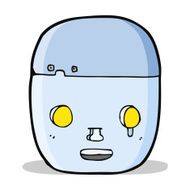 cartoon robot head N34