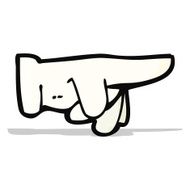cartoon pointing hand N31