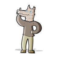 cartoon werewolf with idea N3