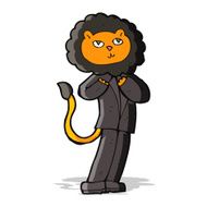 cartoon lion businessman N4