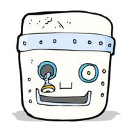 cartoon robot head N35