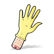 cartoon hand with rubber glove N3