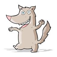 cartoon happy wolf N8