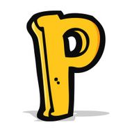 Cartoon Letter P N13