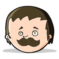 Cartoon Man With Mustache N56