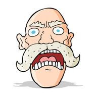 cartoon angry old man N71