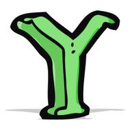 cartoon letter y N9