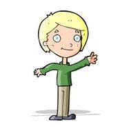 cartoon happy boy N115