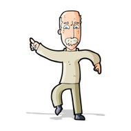 cartoon angry old man N72
