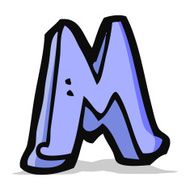 Cartoon Letter M N12