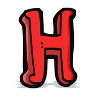 Cartoon Letter H N11