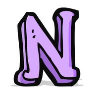 Cartoon Letter N N11