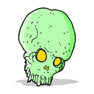 cartoon spooky skull N81