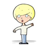 cartoon shocked boy N12