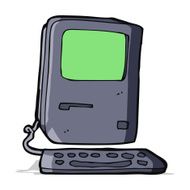 cartoon old computer N22