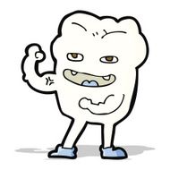 cartoon strong healthy tooth N5
