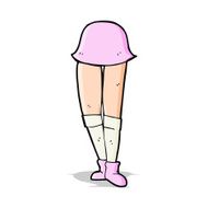 cartoon female legs N14