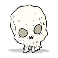 cartoon spooky skull N82