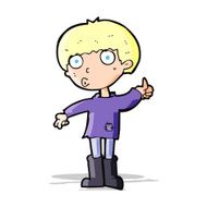 cartoon boy asking question N15