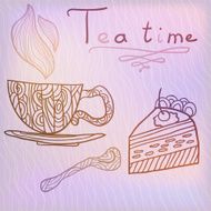 Tea Time vector illustration N3