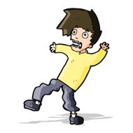 cartoon terrified man N132