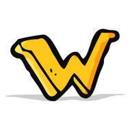 Cartoon Letter W N7