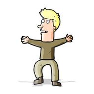 cartoon startled man N20